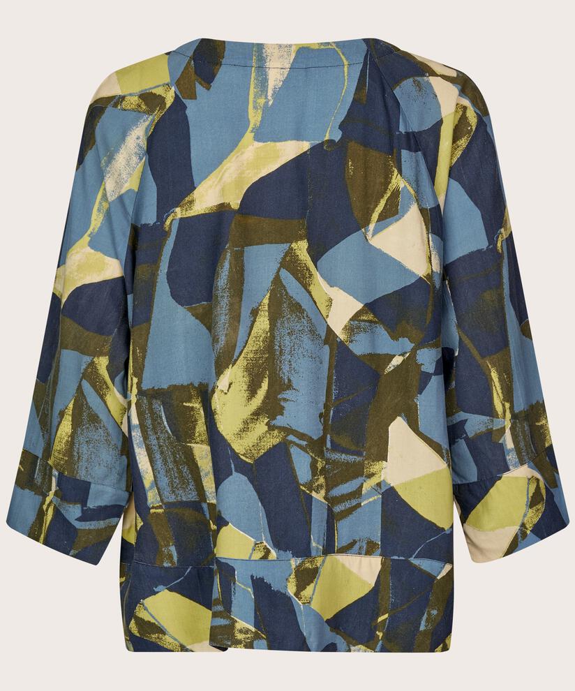 Viskosebluse Mit V-ausschnitt, Proven Blue