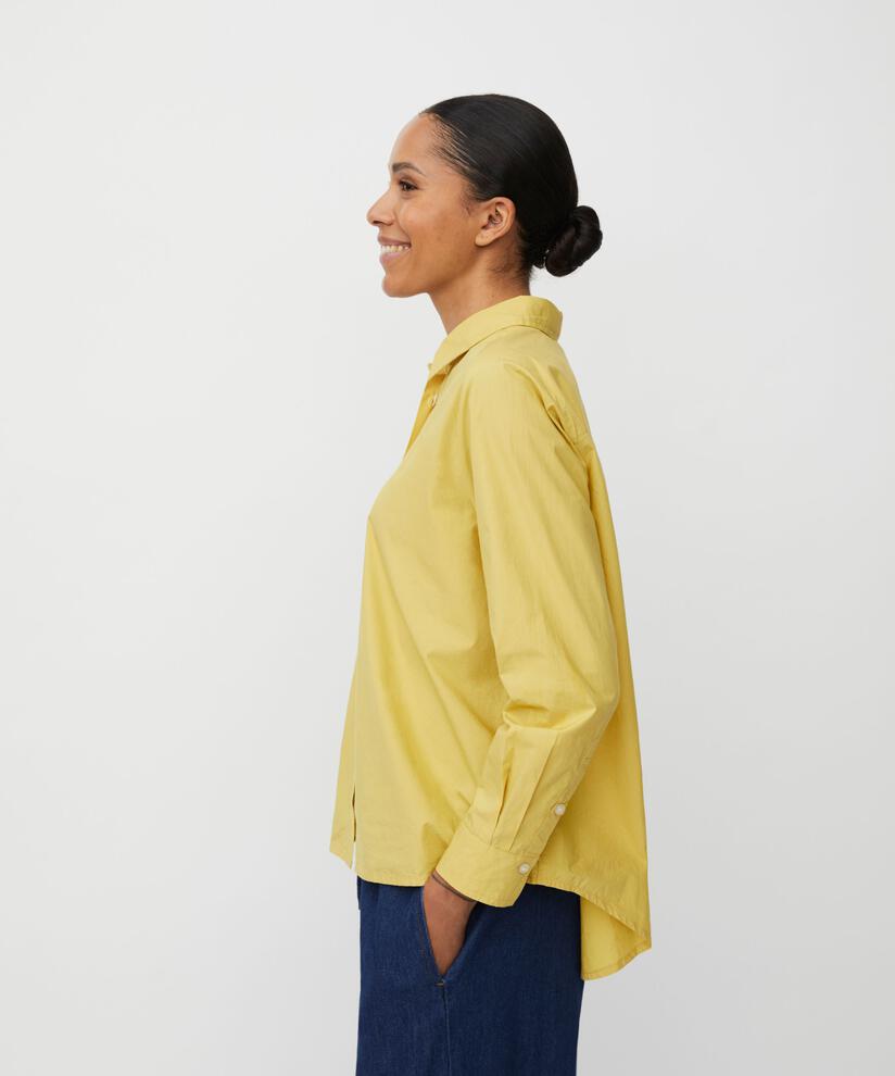 Button-down-hemdbluse Aus Baumwolle, Golden Green