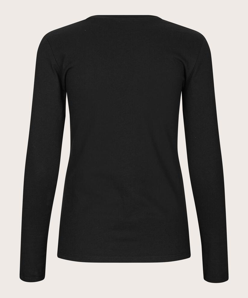 taillierte Jerseybluse mit Stretch, Black