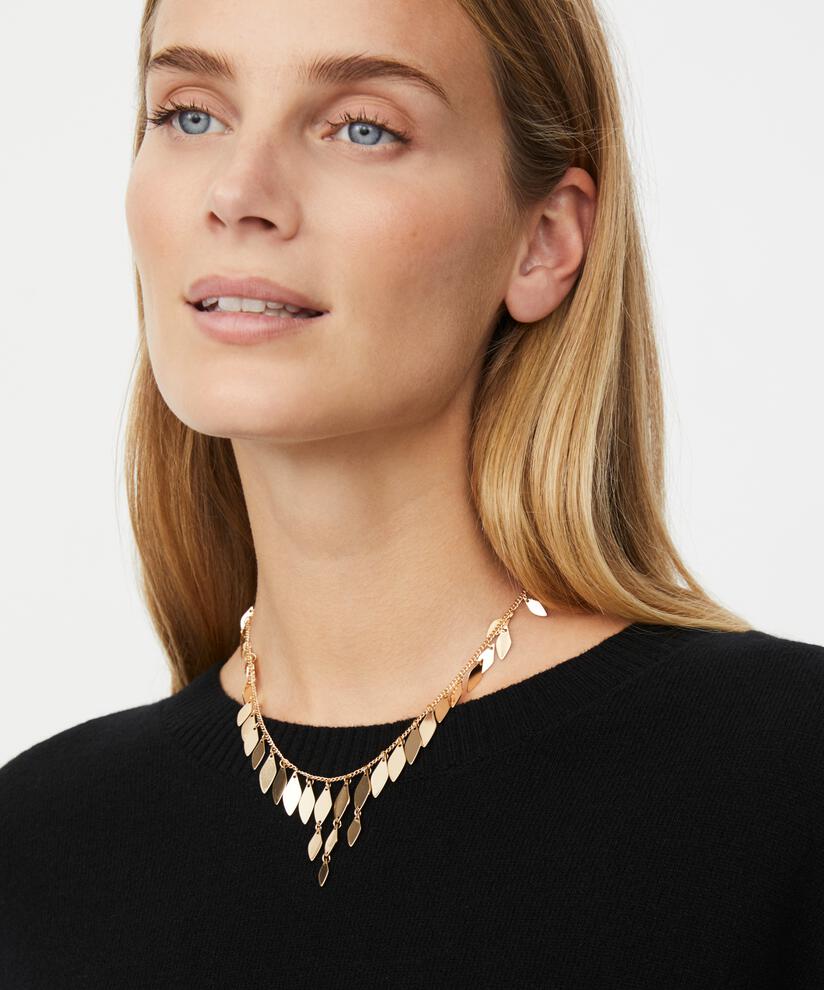 skulpturale, vergoldete Halskette, Gold