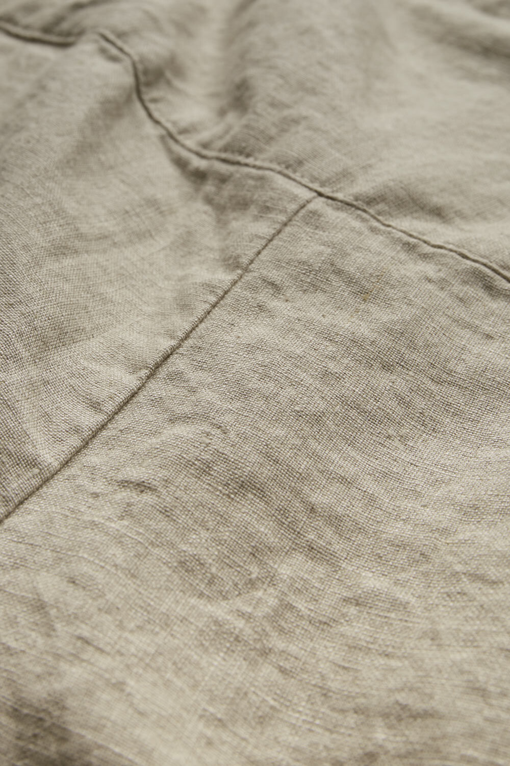 Leinenshorts Mit Gesmoktem Gummizug Hinten, Natural