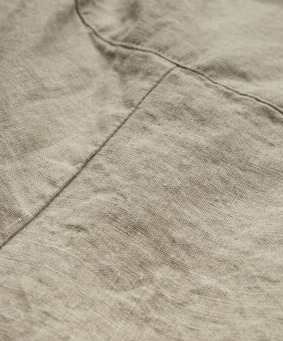 Leinenshorts Mit Gesmoktem Gummizug Hinten, Natural