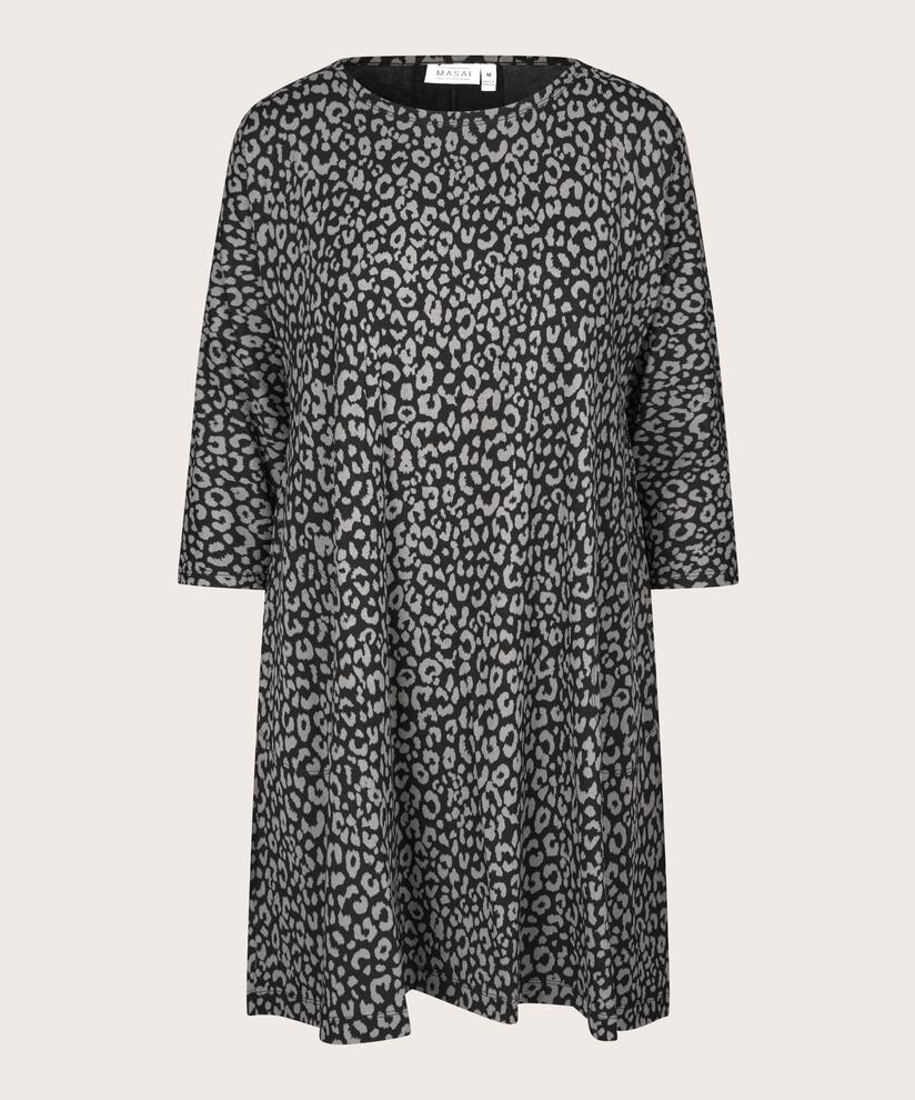 Jersey-Tunika mit Rundhals und Eingrifftaschen, Steel Grey