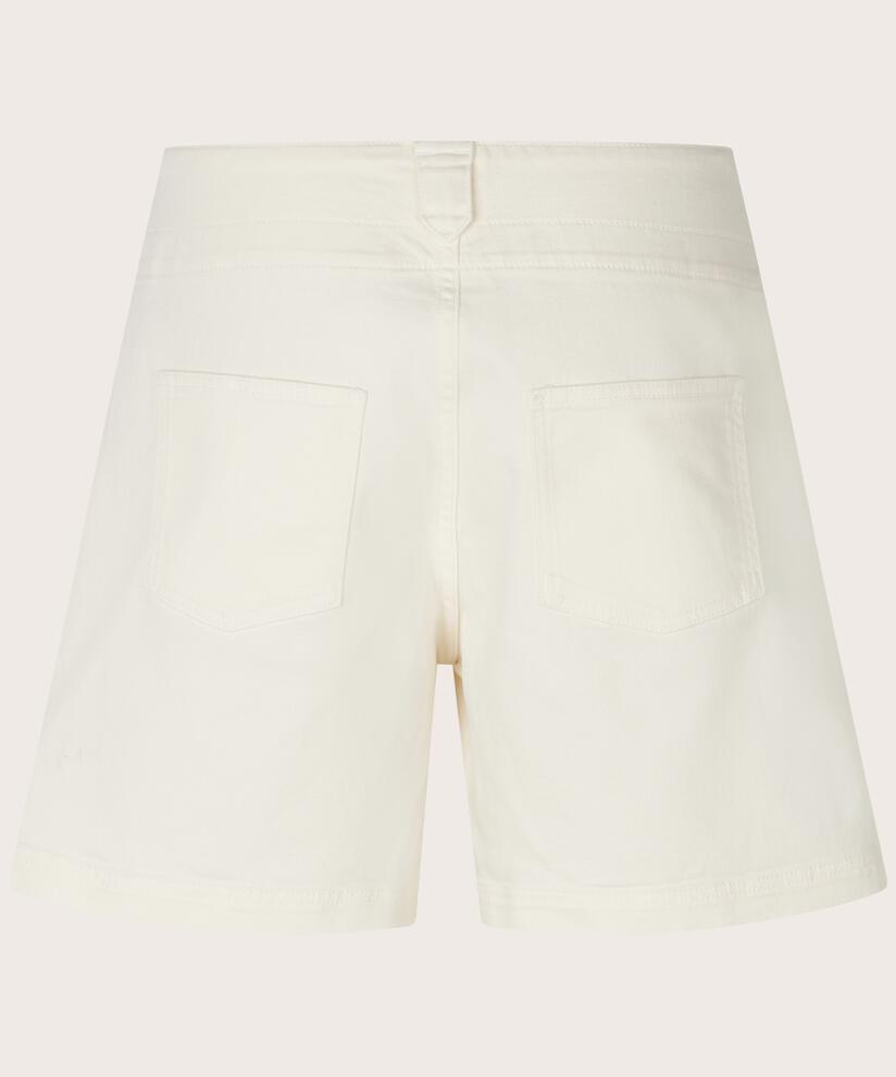 Jeansshorts mit hoher Taille und Knopfdetails, Jet Stream