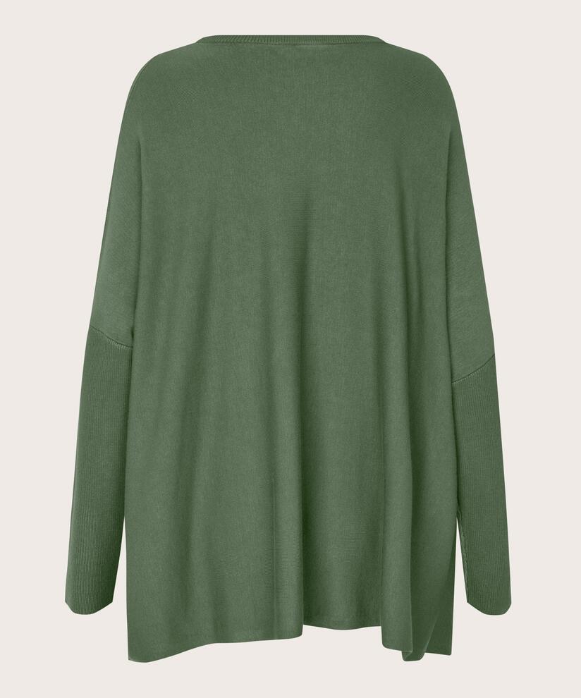 Oversize-pullover Mit Schmalen Ärmeln, Duck Green