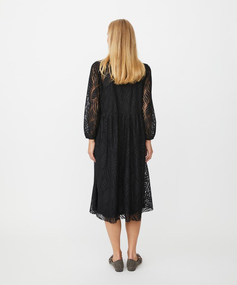 Jersey-Spitzenkleid mit Petticoat, Black