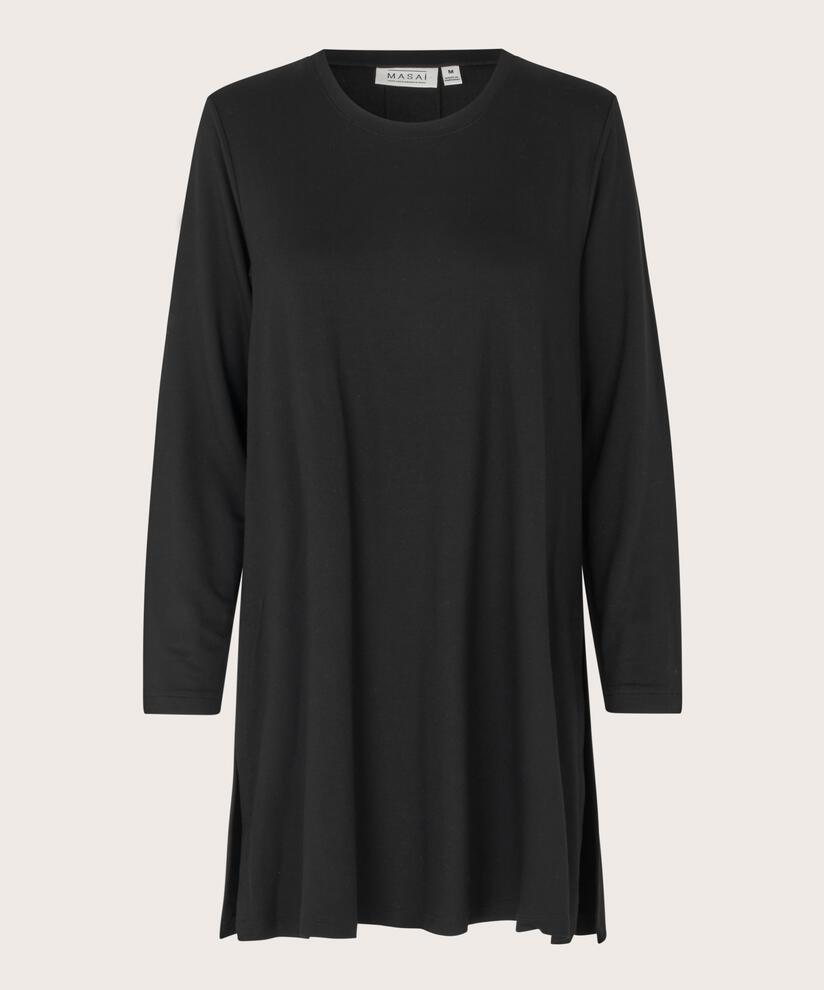 JERSEY-Tunika mit langen Ärmeln, Black