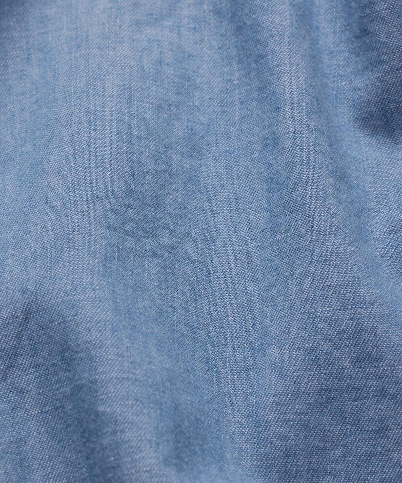 Jeanshemdjacke mit gewebten Details, Blue Denim