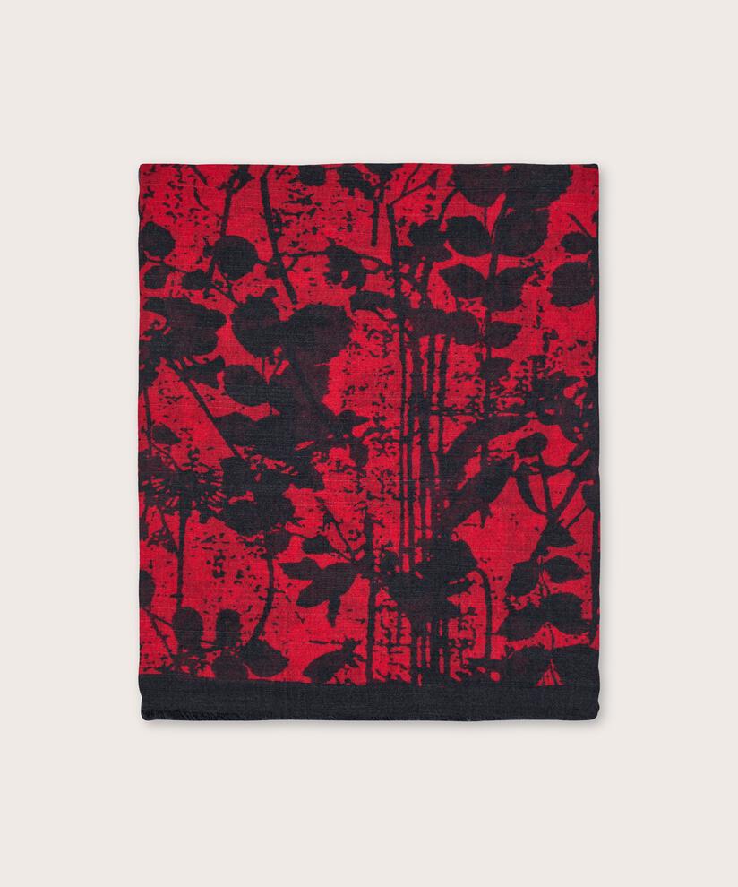gemusterter Schal aus Wollmischung, Scarlet Sage