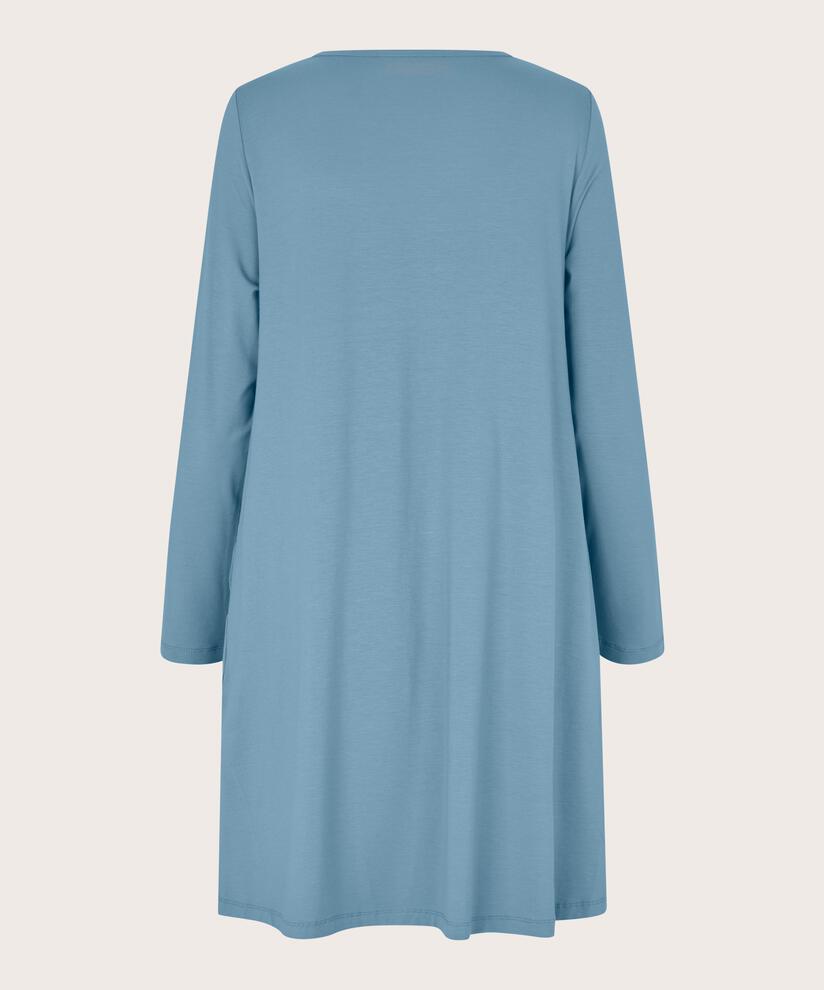 Jersey-Tunika mit Falten und Eingrifftaschen, Proven Blue