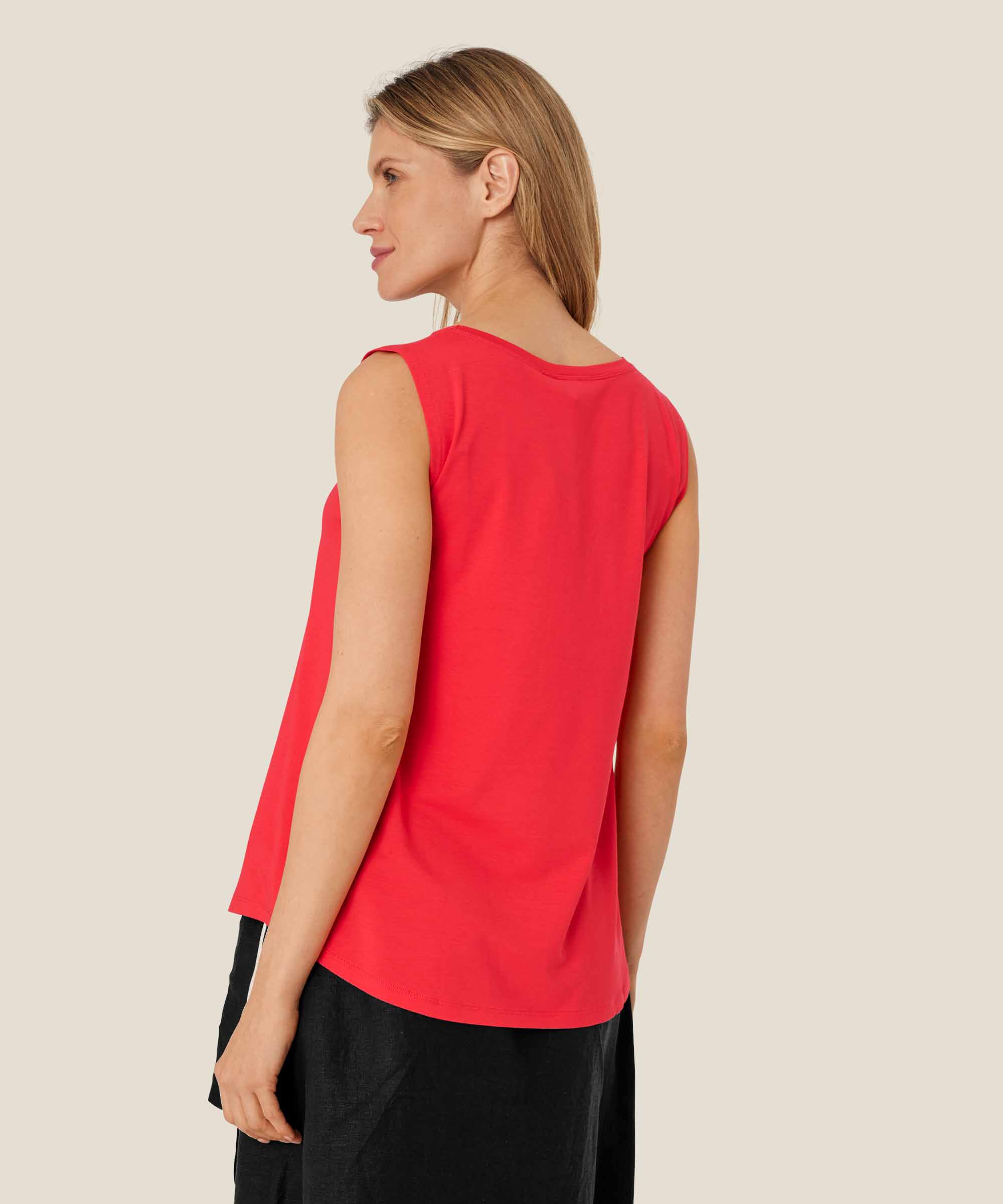 Ärmelloses Jersey-top, Hibiscus