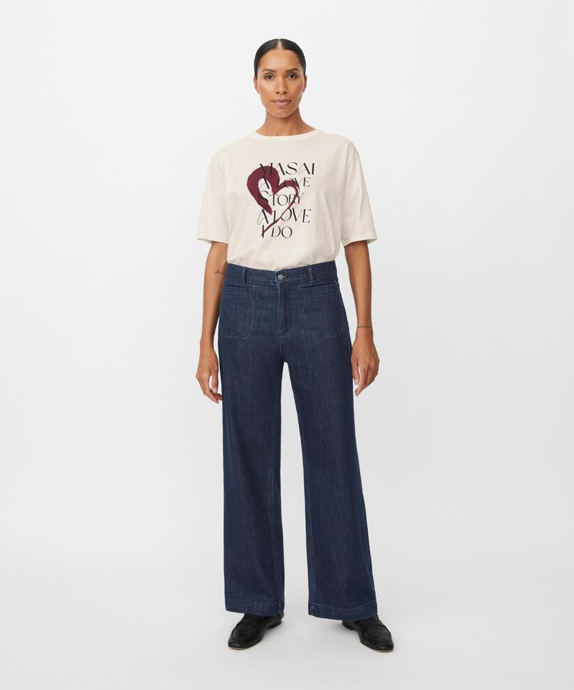 weiche Jeanshose mit Glitzer, Dark Denim