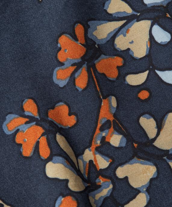 Bedruckte Viskose-tunika Mit 3/4-ärmeln, Autumnal