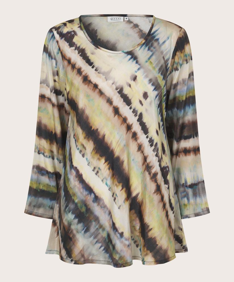 Viskosebluse Mit Rundhalsausschnitt, Misty Rose