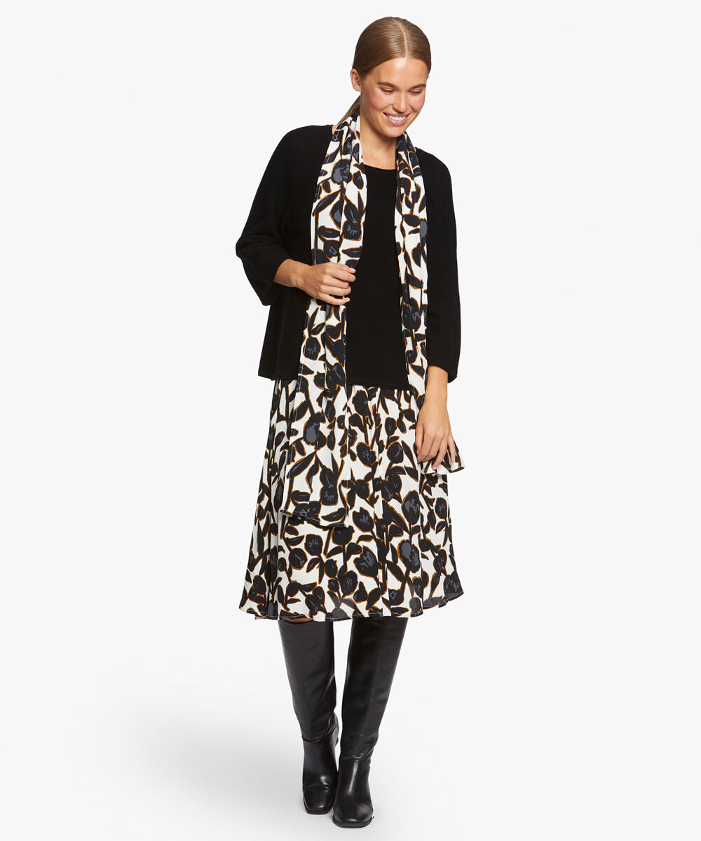 Wollstrickpullover mit 3/4-&Auml;rmeln, Black