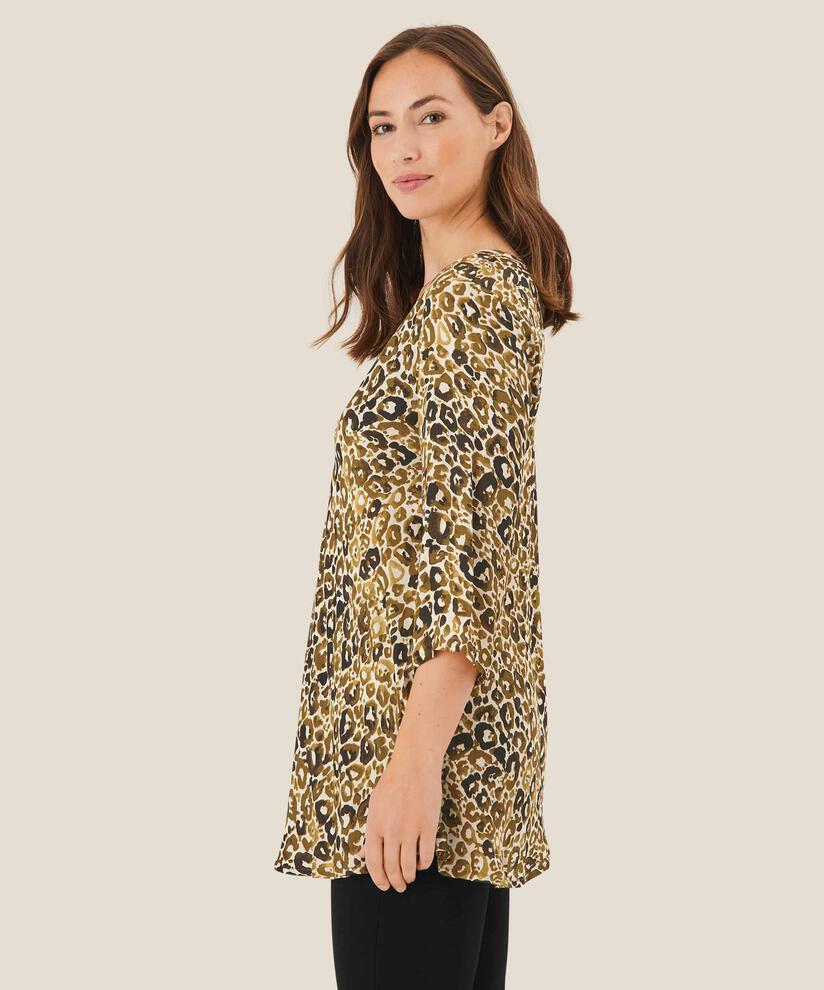 Viskosebluse mit V-Ausschnitt, Plantation