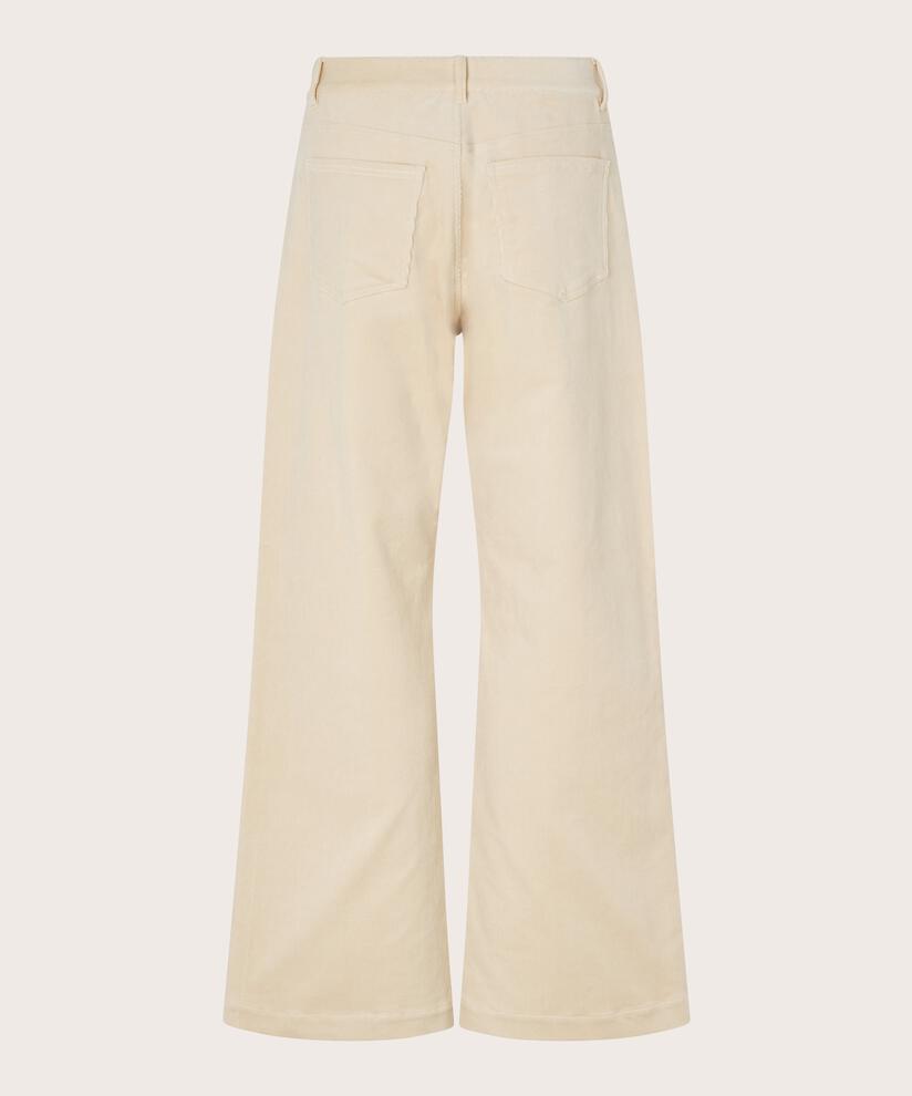 Cordhose mit weitem Bein und festem Bund, Fog