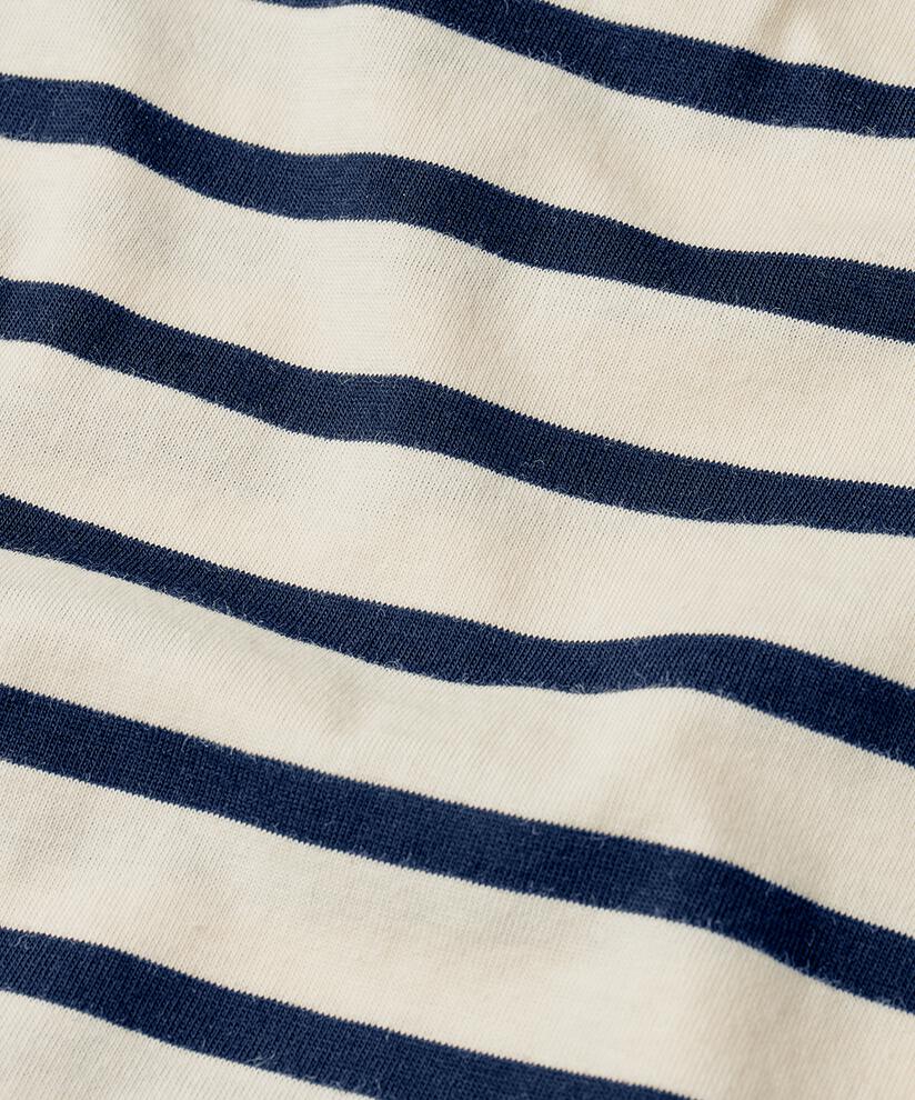 gestreiftes T-Shirt mit Rundhals, Navy Blazer