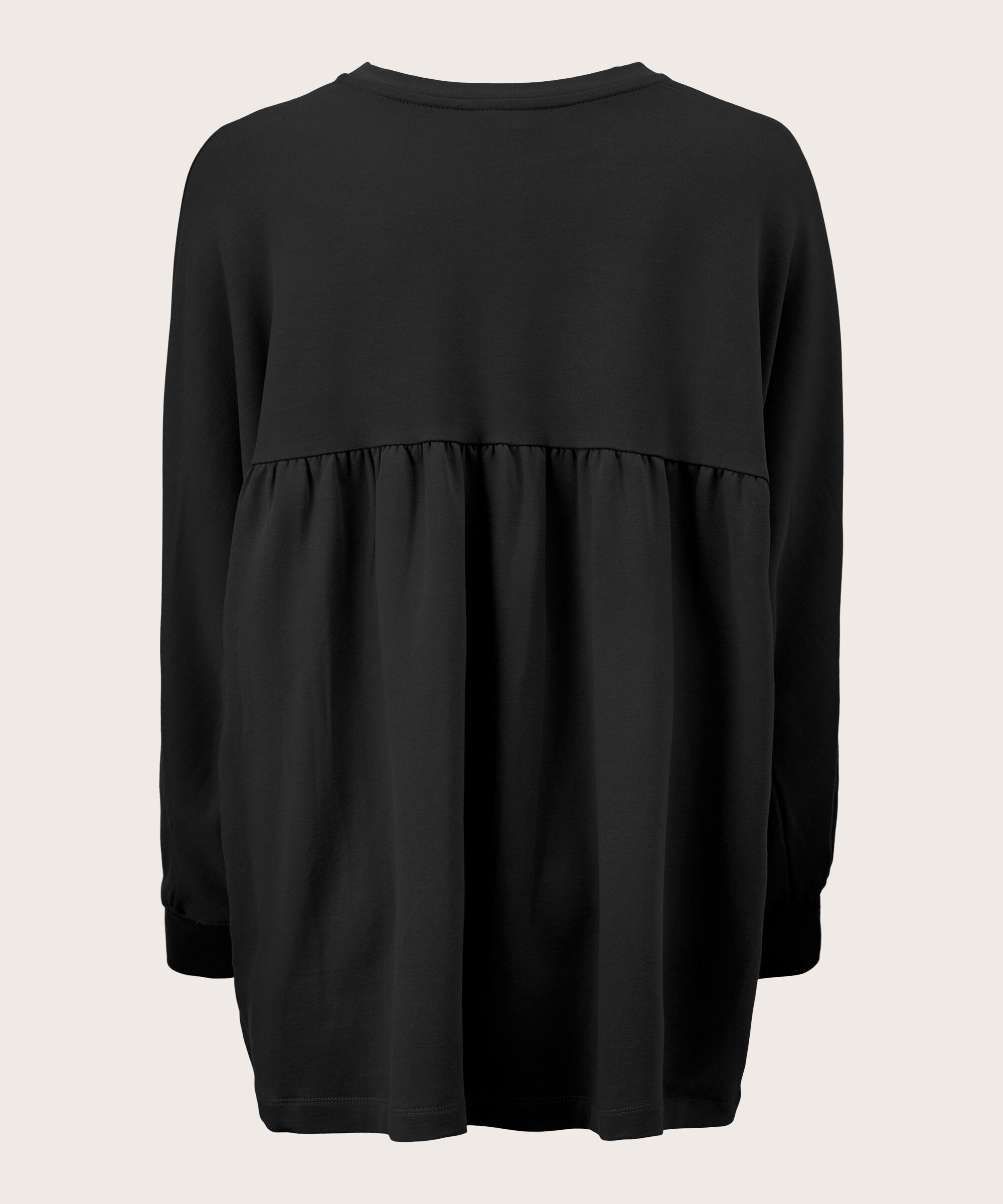 Weiches Jersey-Top mit Fledermausärmeln, Black