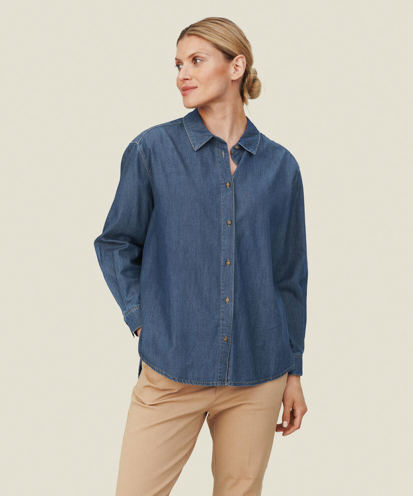 INEA HEMDBLUSE, D Basic Denim