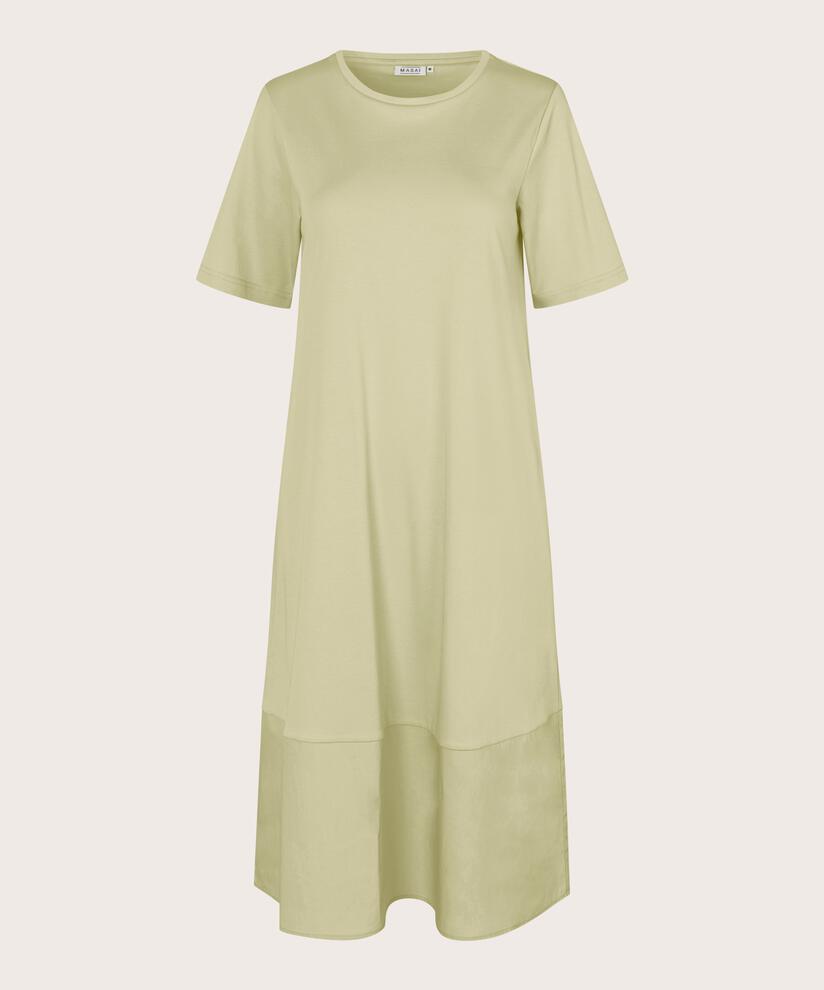 Kleid aus einem Mix aus Jersey und Baumwoll-Popeline, Bog