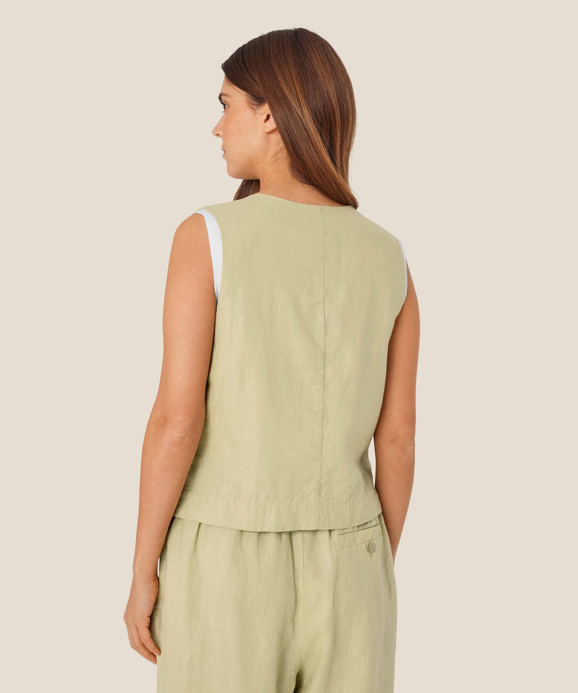 feminine Weste aus Leinen, Bog