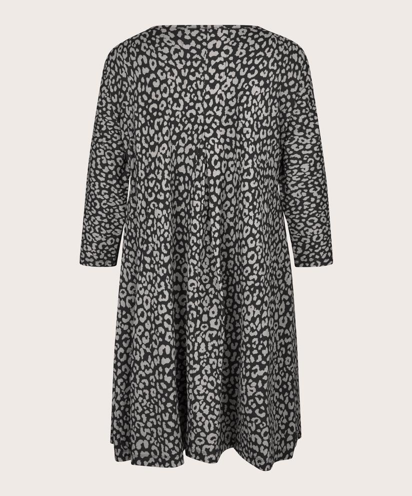 Jersey-Tunika mit Rundhals und Eingrifftaschen, Steel Grey