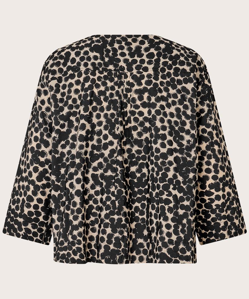 Bedrucktes Hemd aus Viskose mit Dreiviertelärmeln, Fog