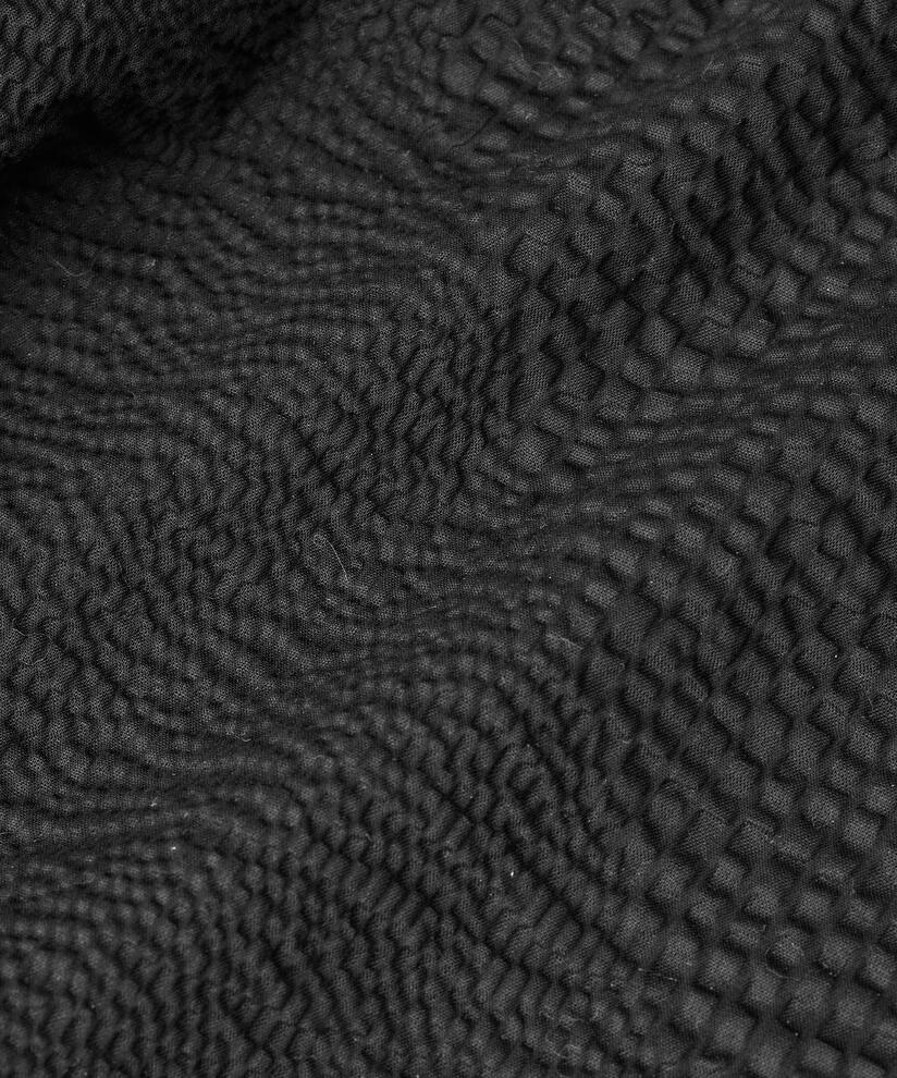 Hemdblusenkleid aus helltransparenter Baumwolle, Black