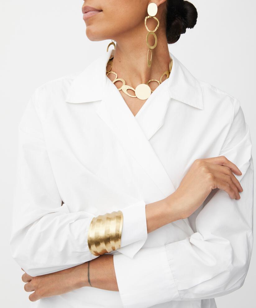 vergoldetes, asymmetrisches Armband, Gold
