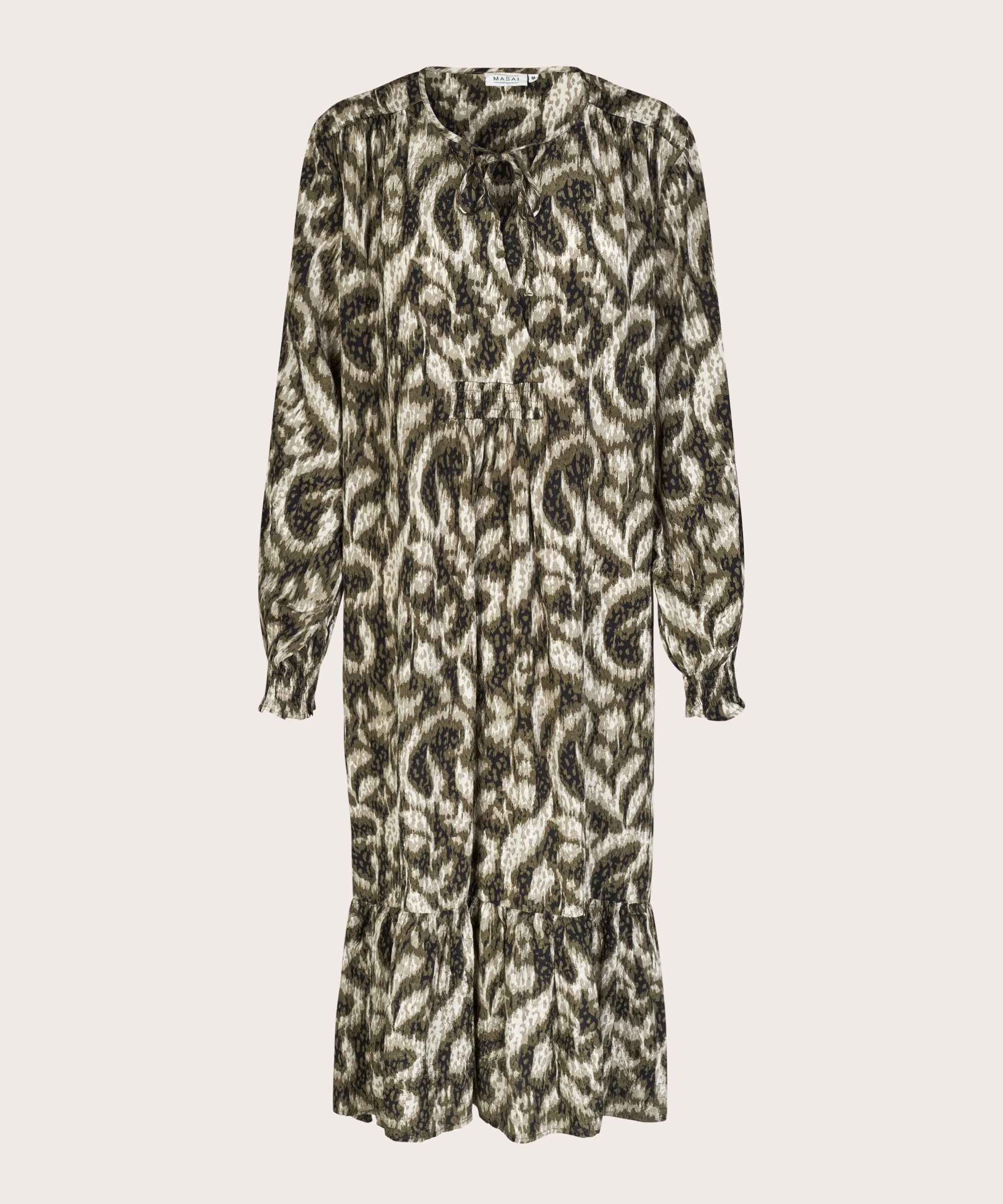 Viskosekleid mit Bindebändern am Hals, Sea Turtle