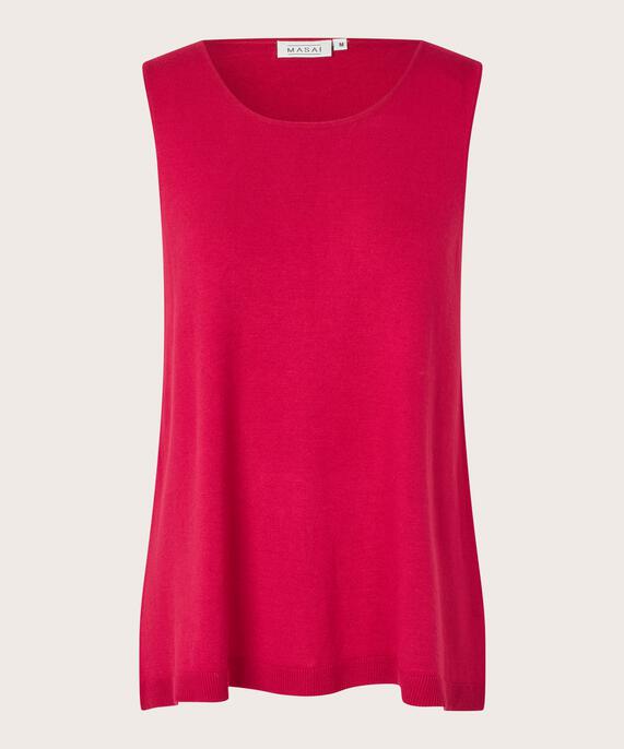 Ärmelloses Top aus Feinstrick, Persian Red