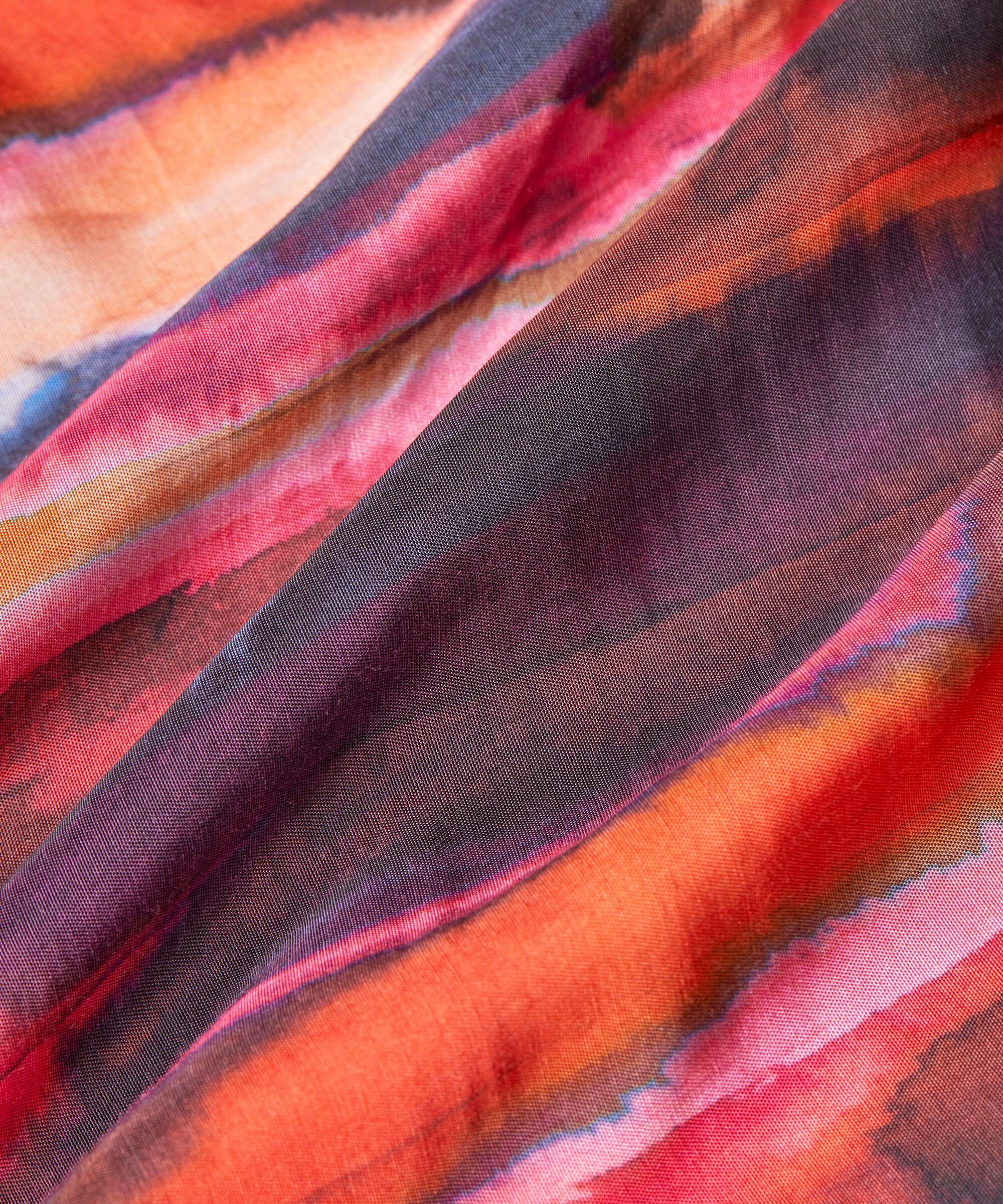 Viskosekleid mit Bindebändern am Hals, Sun Tomato