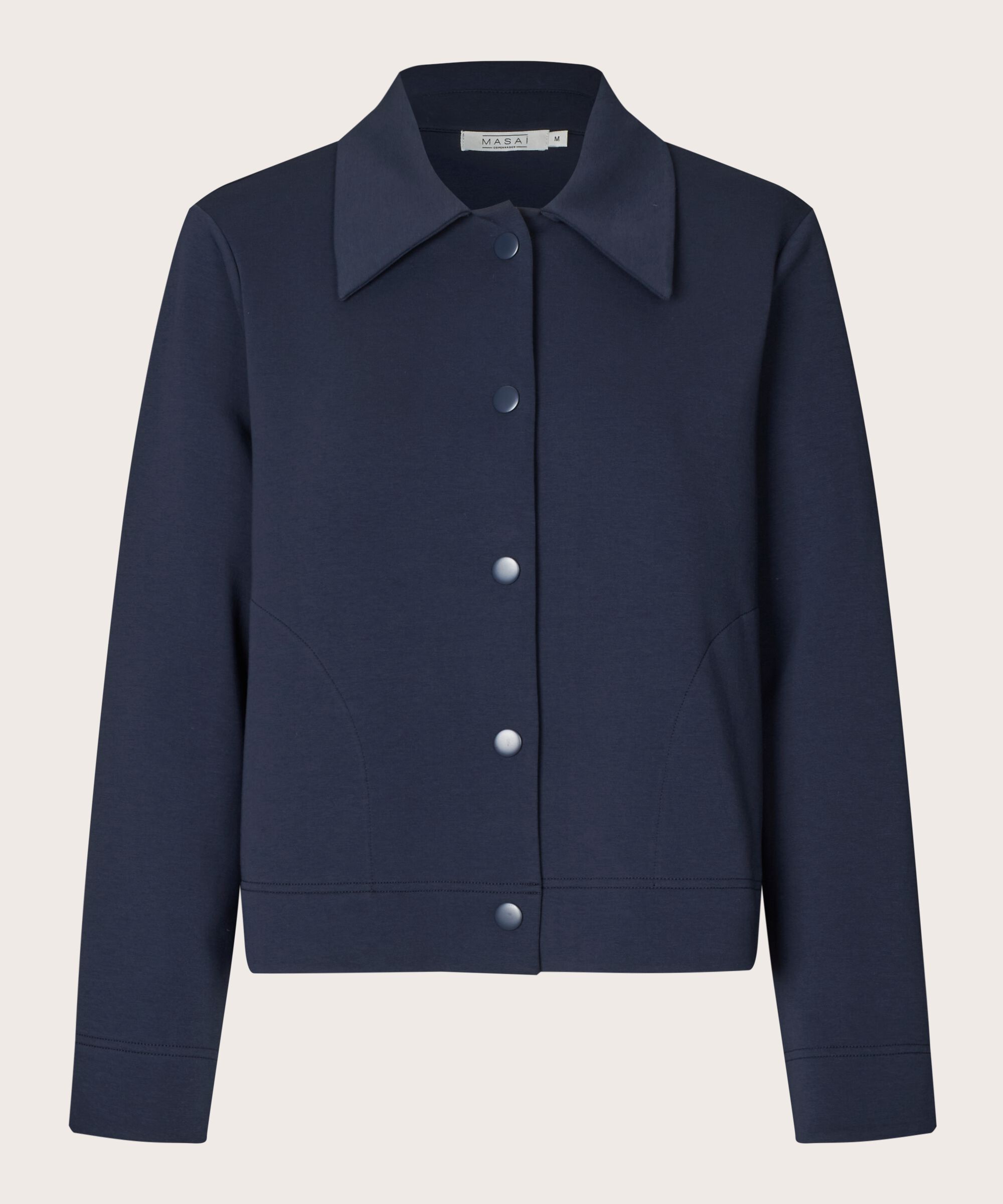 Kurzjacke in schwerer Jersey-Qualität, Navy Blazer