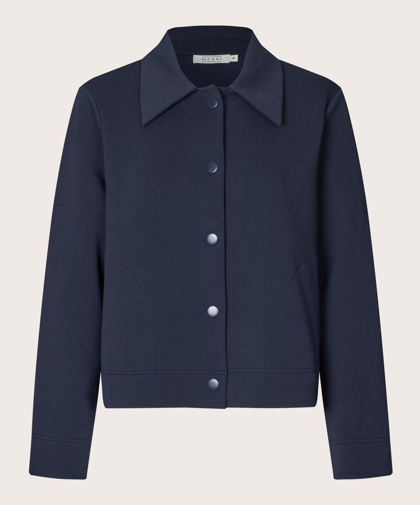 Kurzjacke in schwerer Jersey-Qualität, Navy Blazer