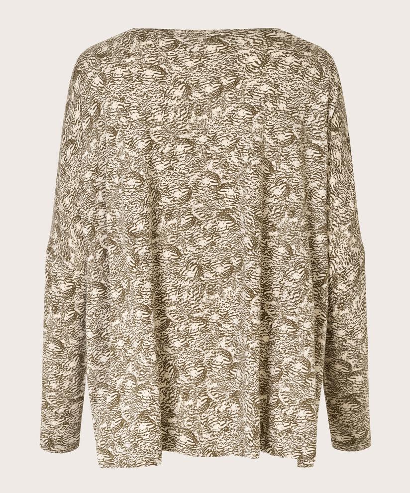 Oversize Jersey-Top mit schmalen Ärmeln, Sea Turtle