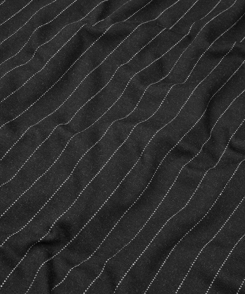 Nadelstreifen-Jerseykleid mit 3/4-Ärmeln, Black