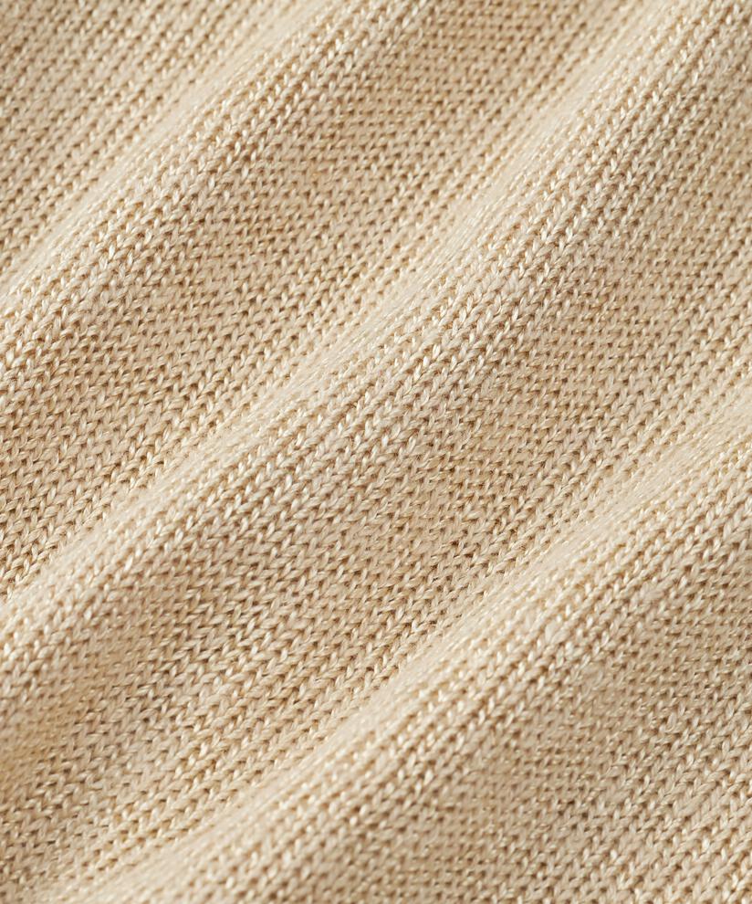 Strickbluse aus Leinenmischung, Natural