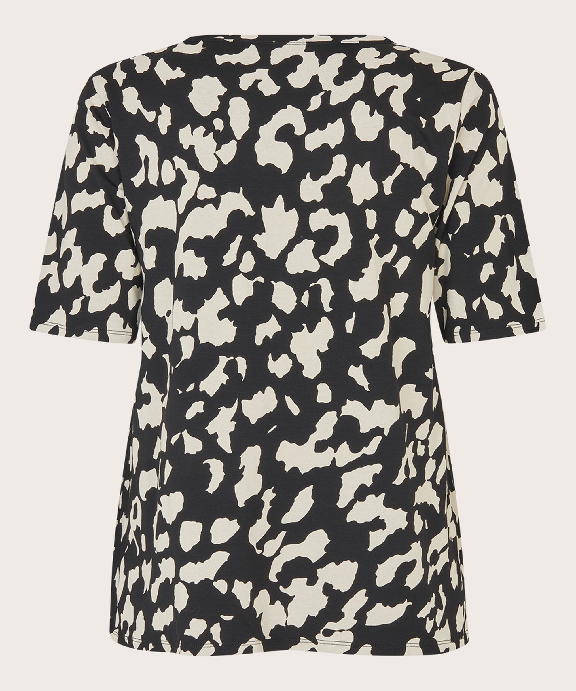 Bedrucktes T-shirt Mit Rundem Hals, Black