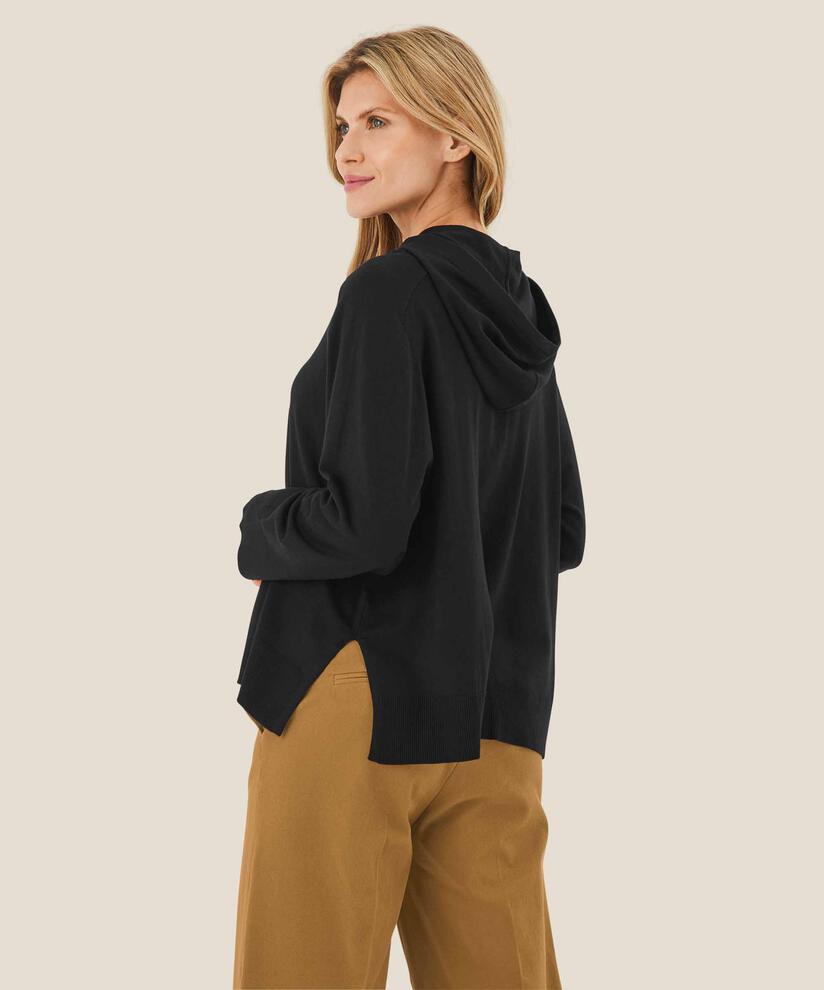 Pullover mit Kapuze, Black