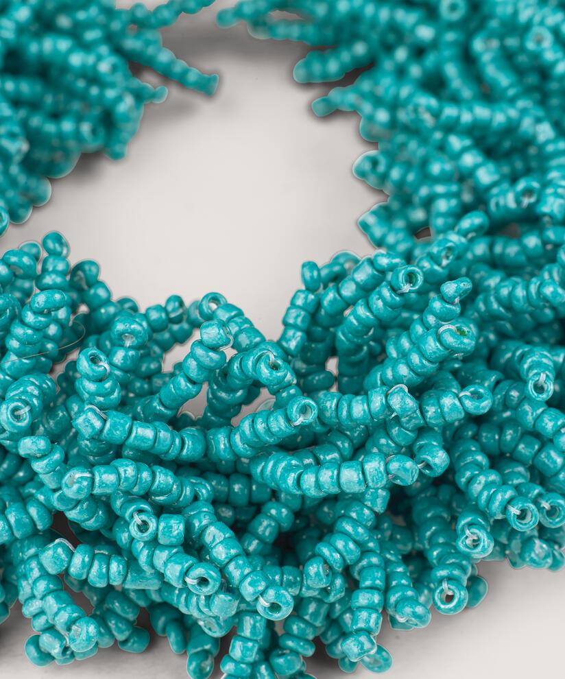Armband mit farbigen Perlen, Teal