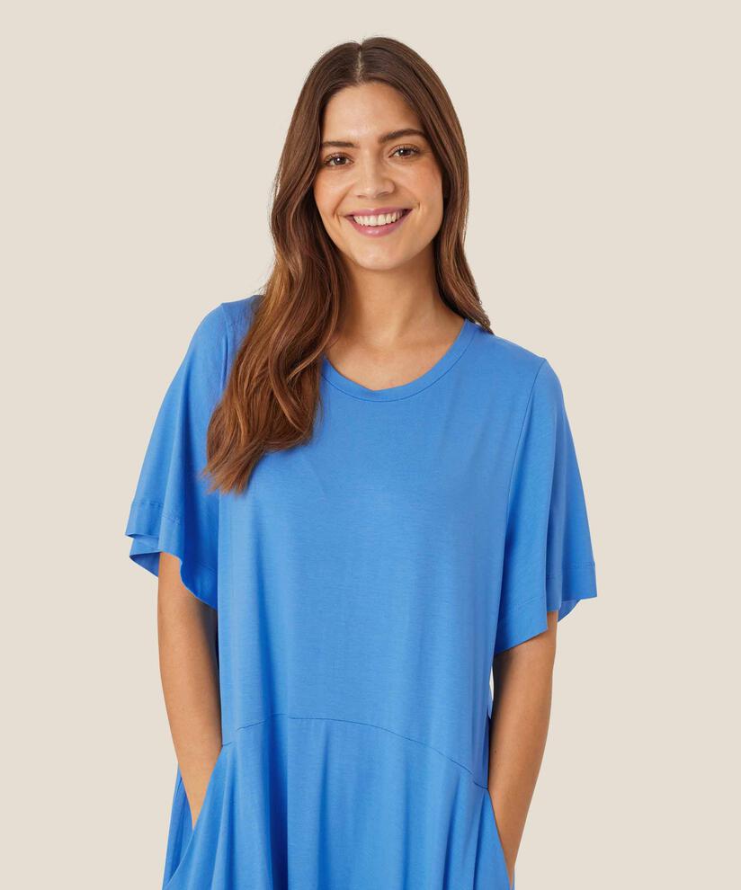 Jerseykleid mit Rundhalsausschnitt und Eingrifftaschen, Marina
