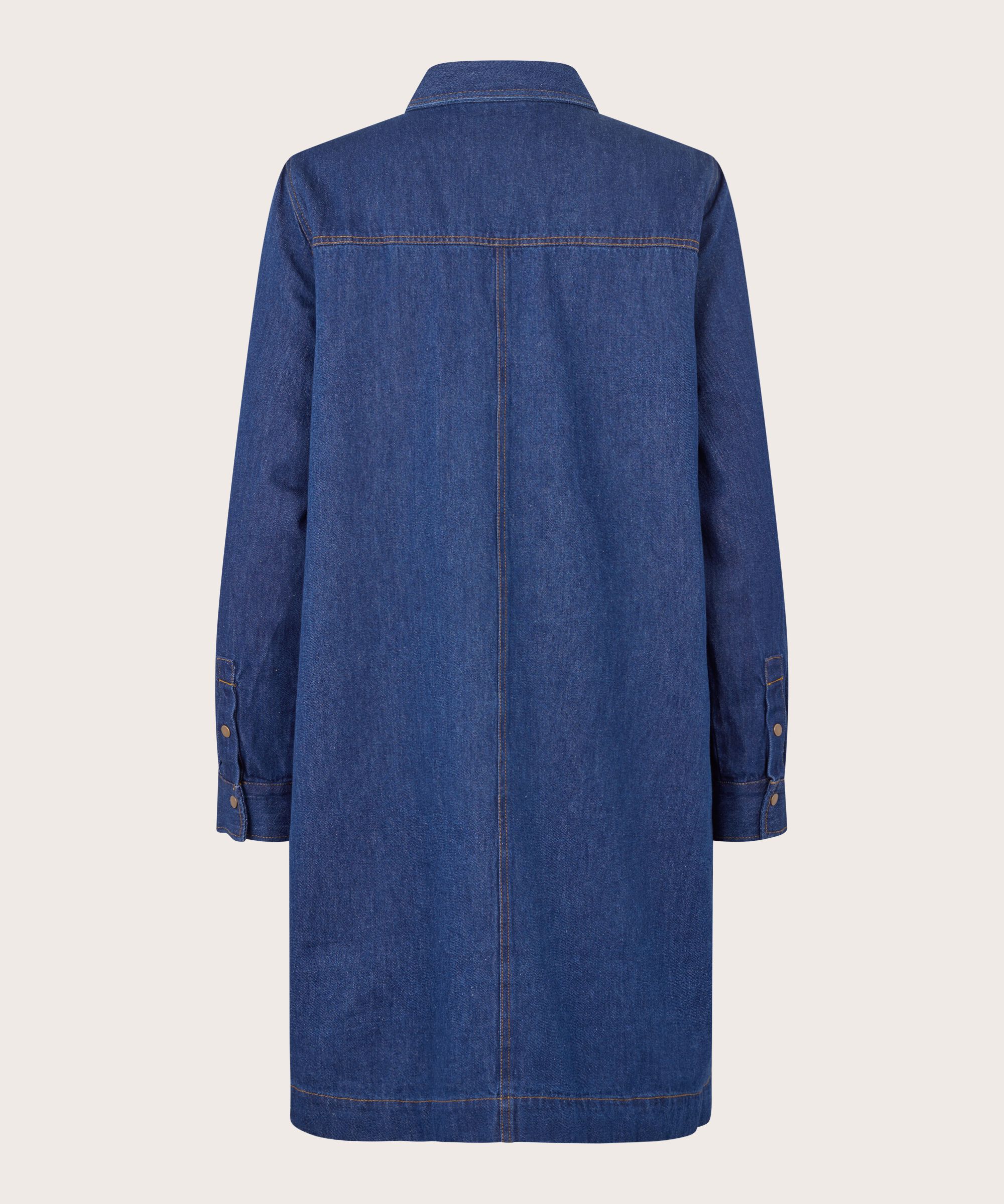 weiches Jeanshemd mit Eingrifftaschen, Dark Denim