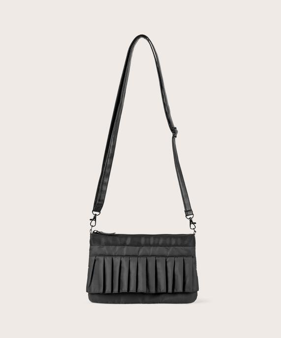 Nylontasche mit Rüschen, Black