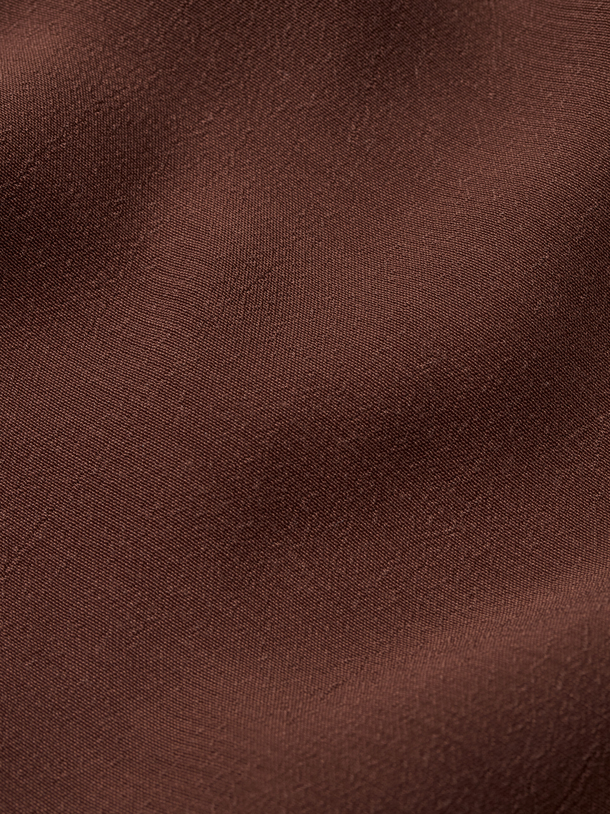 Viskosekleid mit kurzen &Auml;rmeln und V-Ausschnitt, Sh. Chocolate