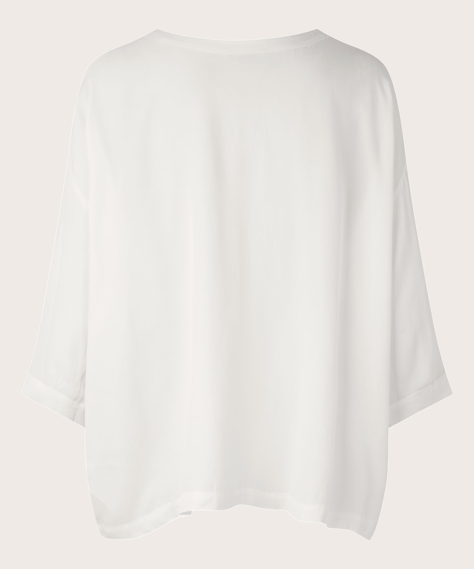 Viskosebluse Mit 3/4 Ärmeln, Cream