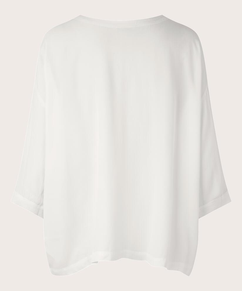 Viskosebluse Mit 3/4 Ärmeln, Cream