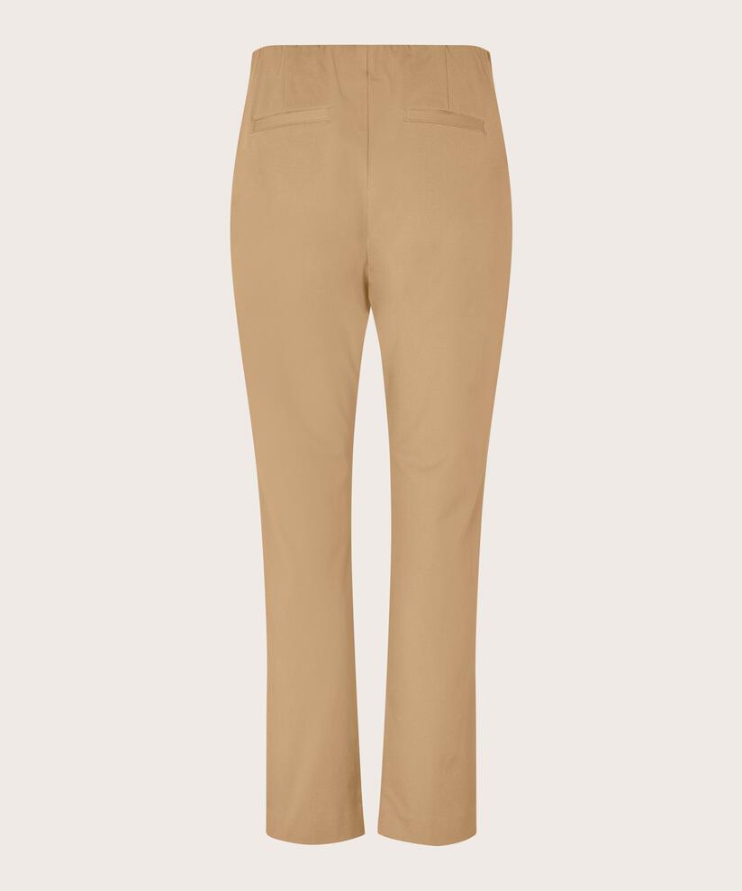 schmal geschnittene Hose mit kurzen Schlitzen, Travertine