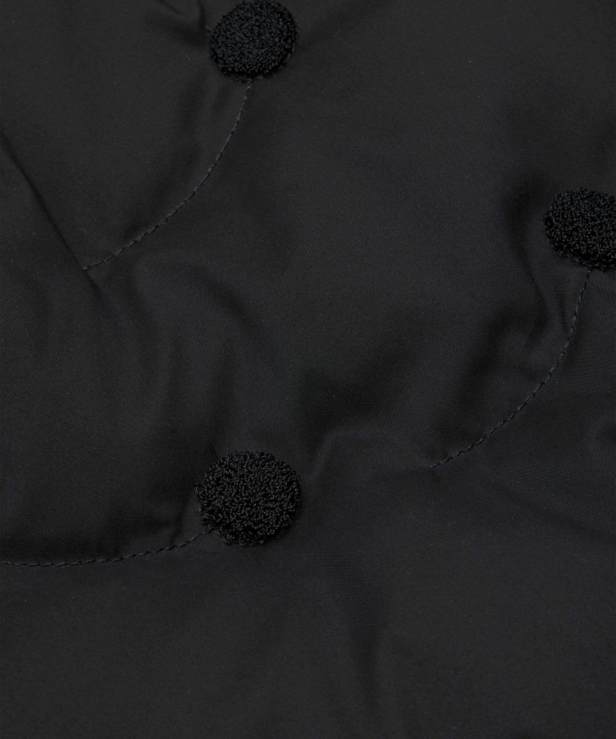 Daunenmantel mit gerippten Details, Black