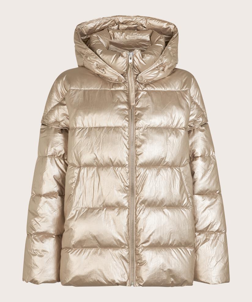 Jacke mit abnehmbaren Ärmeln und Kapuze, Gold